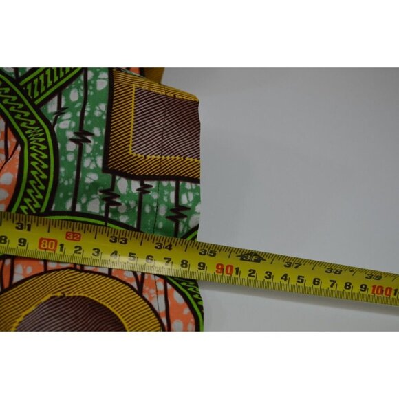 Vintage Handmade Loud Pattern Button Shirt Island Tiki Scale Geometric BIG TALL - Picture 10 of 10